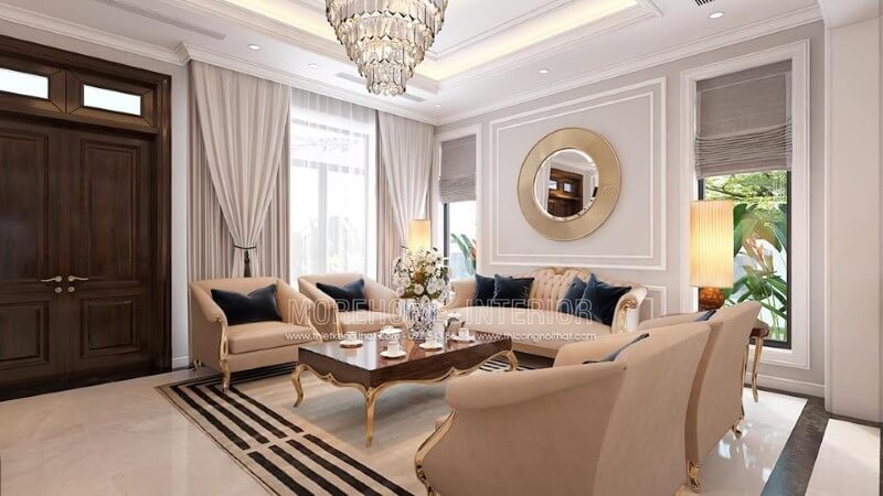 [HOT] Mẫu thiết kế nội thất phòng khách biệt thự đẹp không thể bỏ lỡ